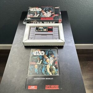 SNES Super Nintendo Game SUPER STAR WARS Factory Wrapped 95% Sealed Vintage EUC